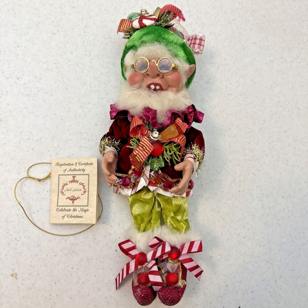Mark Roberts 11" Candy Maker Elf Candy Cane w/Tags Limited Ed #83/500 #51-68202
